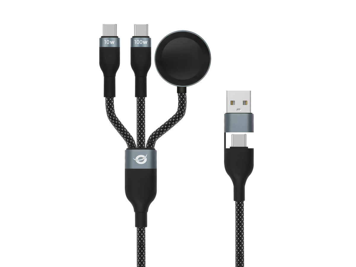 Conceptronic ETTA08B15 USB-kablar USB 2.0 1,5 m USB A 2 x USB C 0,48 Gbit/s 100 W