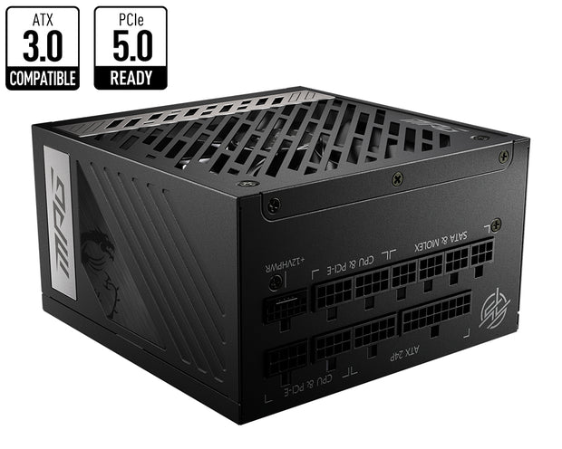 MSI MPG A850G PCIE5 strömförsörjningsenheter 850 W 24-pin ATX Svart