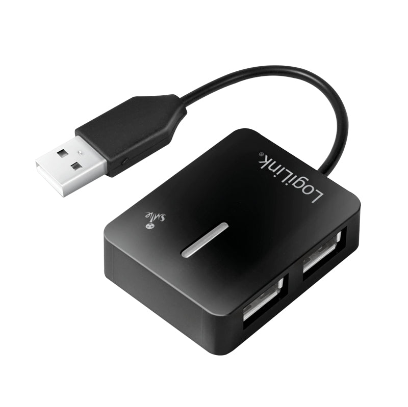 LogiLink UA0139 gränssnittshubbar USB 2.0 Type-A 480 Mbit/s Svart
