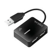 LogiLink UA0139 gränssnittshubbar USB 2.0 Type-A 480 Mbit/s Svart