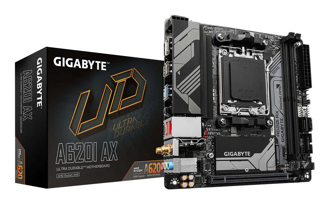 GIGABYTE A620I AX moderkort AMD A620 AM5-sockel Mini-ITX