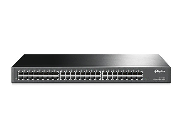 TP-Link TL-SG1048 Ohanterad Gigabit Ethernet (10/100/1000) 1U Svart