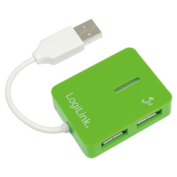 LogiLink USB 2.0 4-Port Hub 480 Mbit/s Grön USB-hubb
