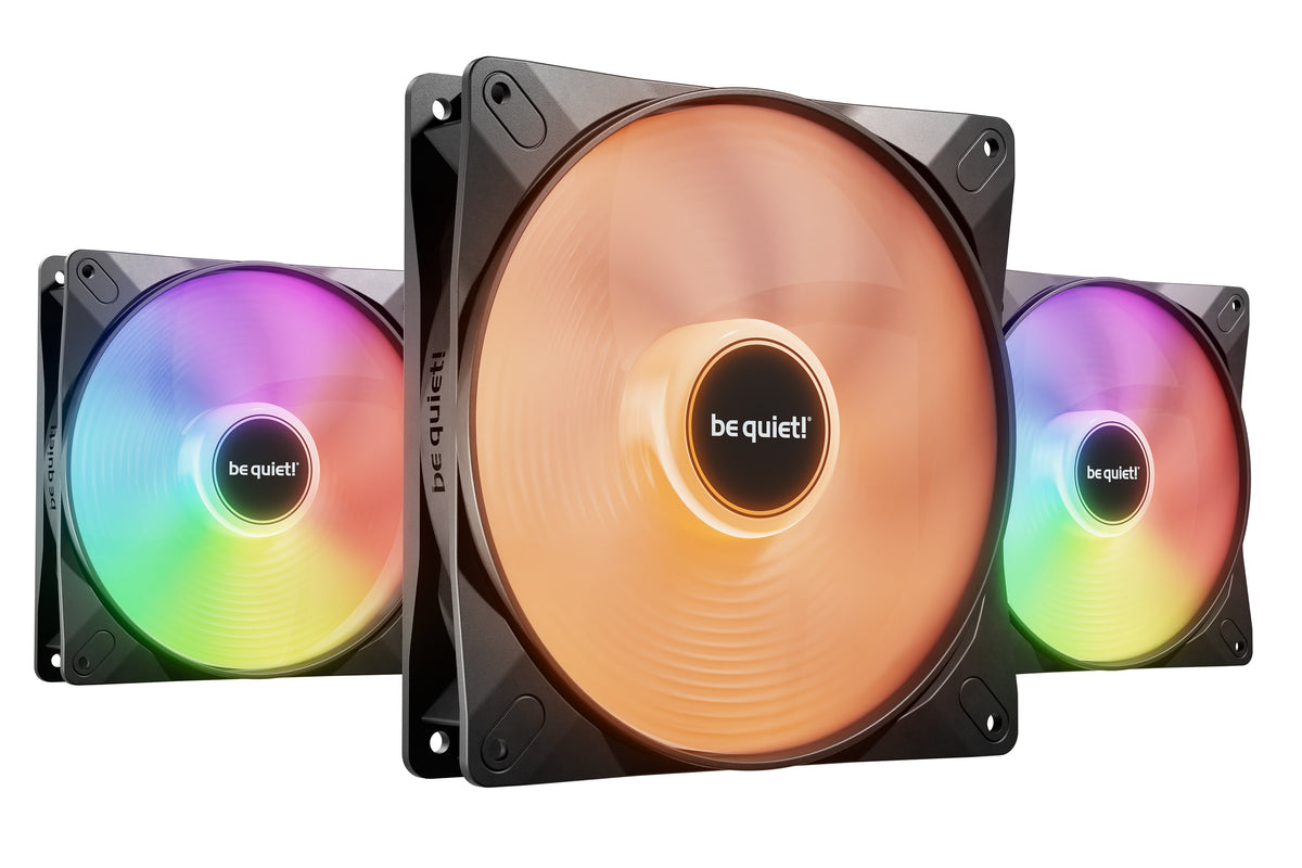 be quiet! LIGHT WINGS LX 140mm PWM 3-Pack Black Datorväska Fan