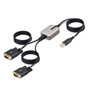 StarTech.com 2P6FFC-USB-SERIAL kabelomvandlare (hane/hona) USB-A 2 x DB-9 RS-232