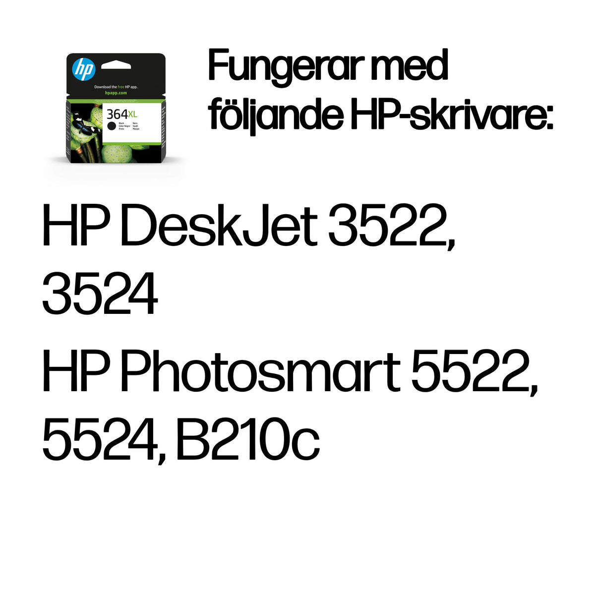 HP 364XL svart bläckpatron med hög kapacitet