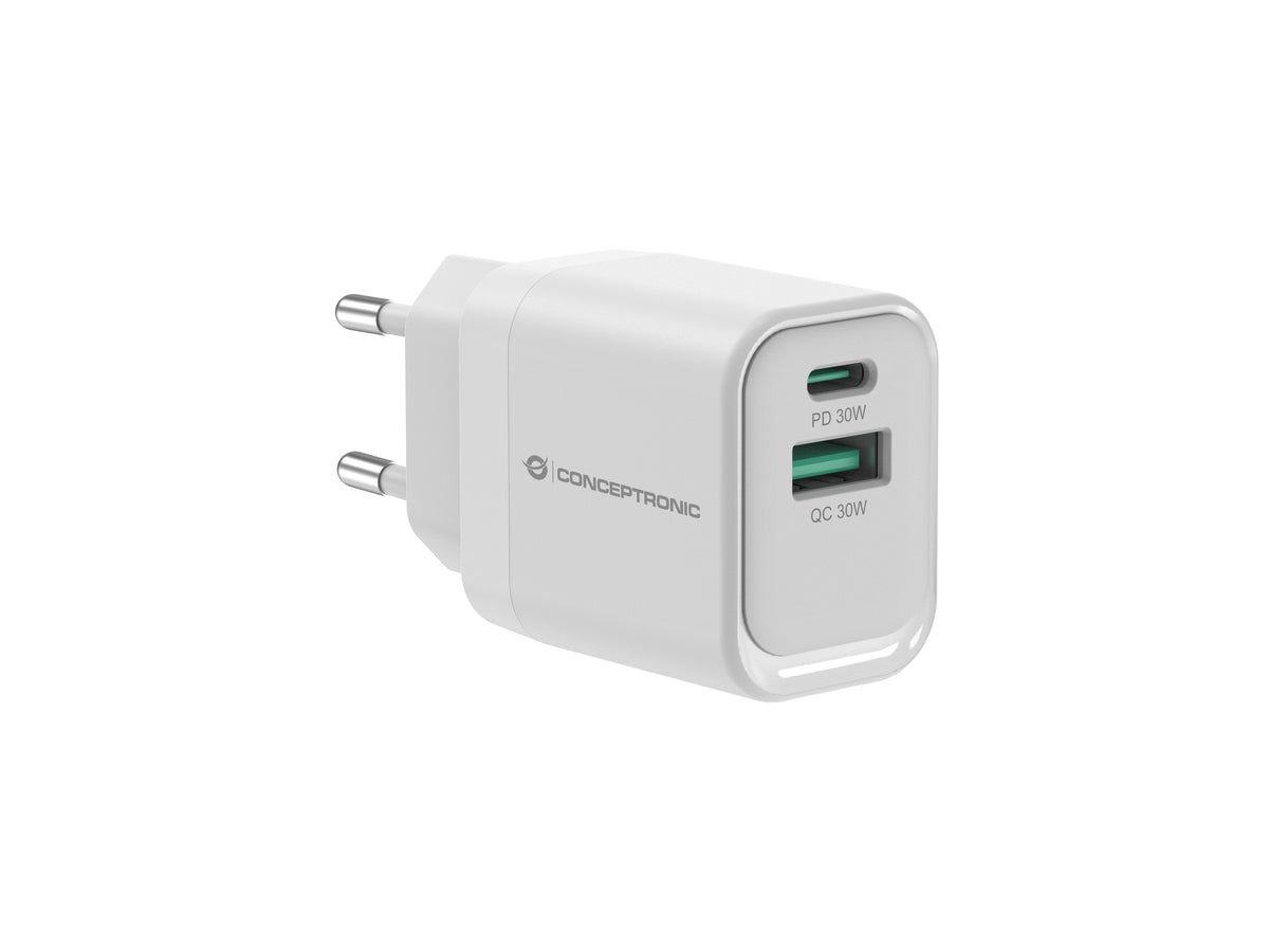 Conceptronic ALTHEA19W33 mobilladdare Universal Vit AC Snabb laddning inomhus
