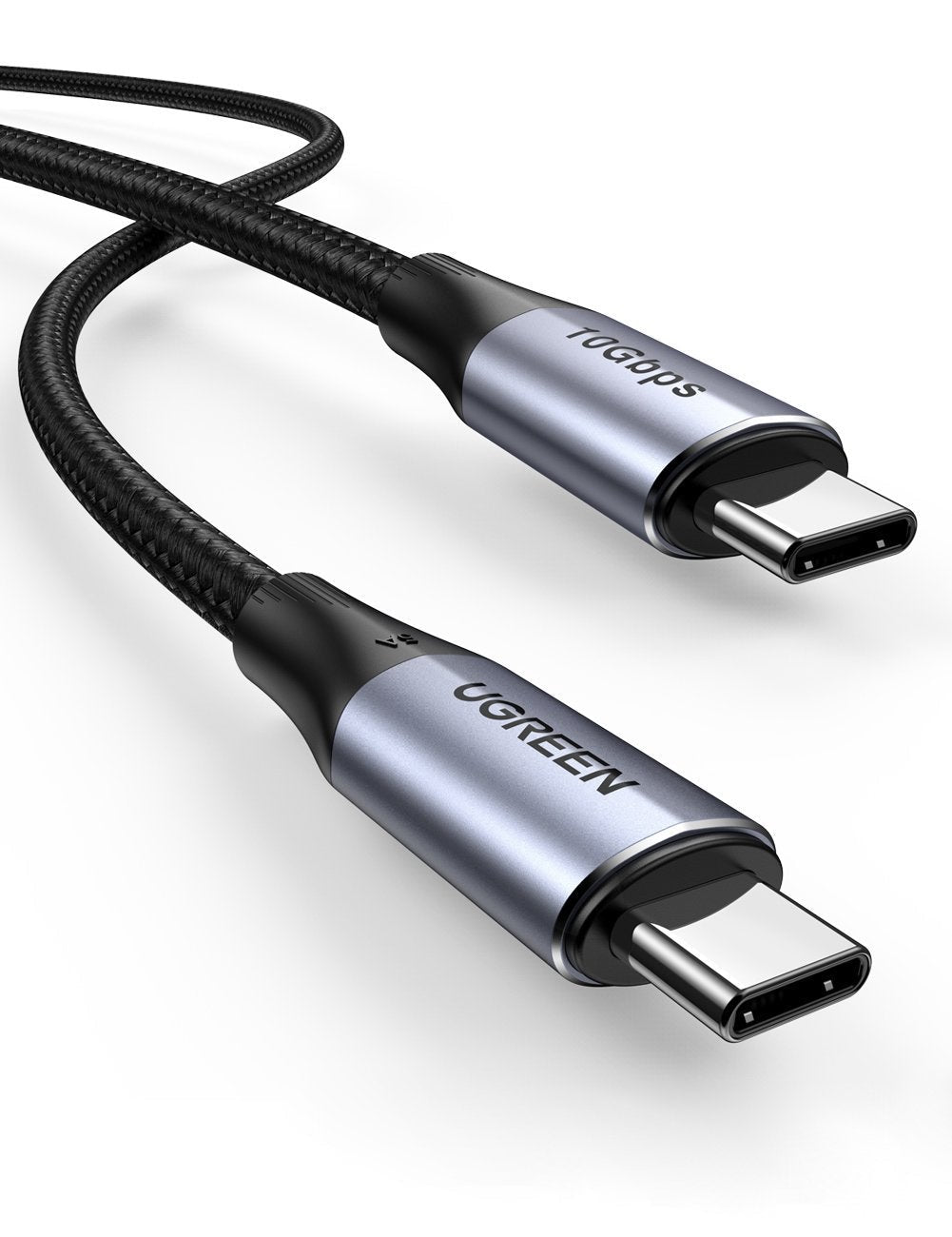 Ugreen 80150 USB-kablar USB 3.2 Gen 2 (3.1 Gen 2) USB C 10 Gbit/s 100 W Svart