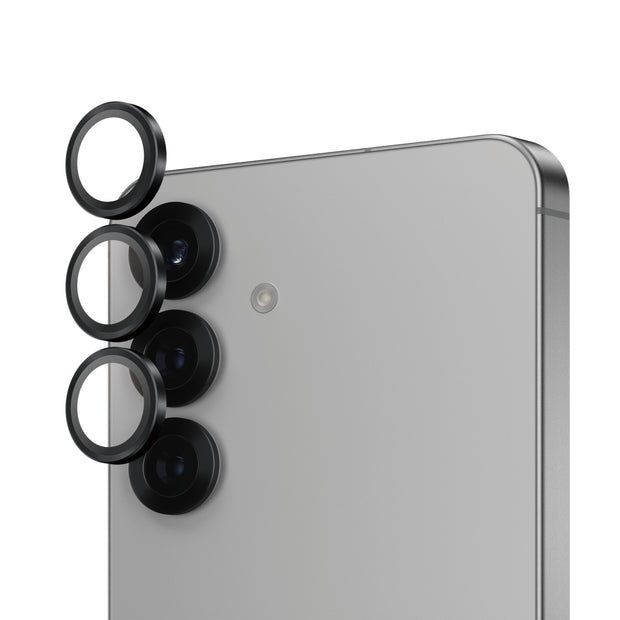 PanzerGlass Hoops Camera Lens Protector Black Samsung Galaxy S25 Genomskinligt skärmskydd