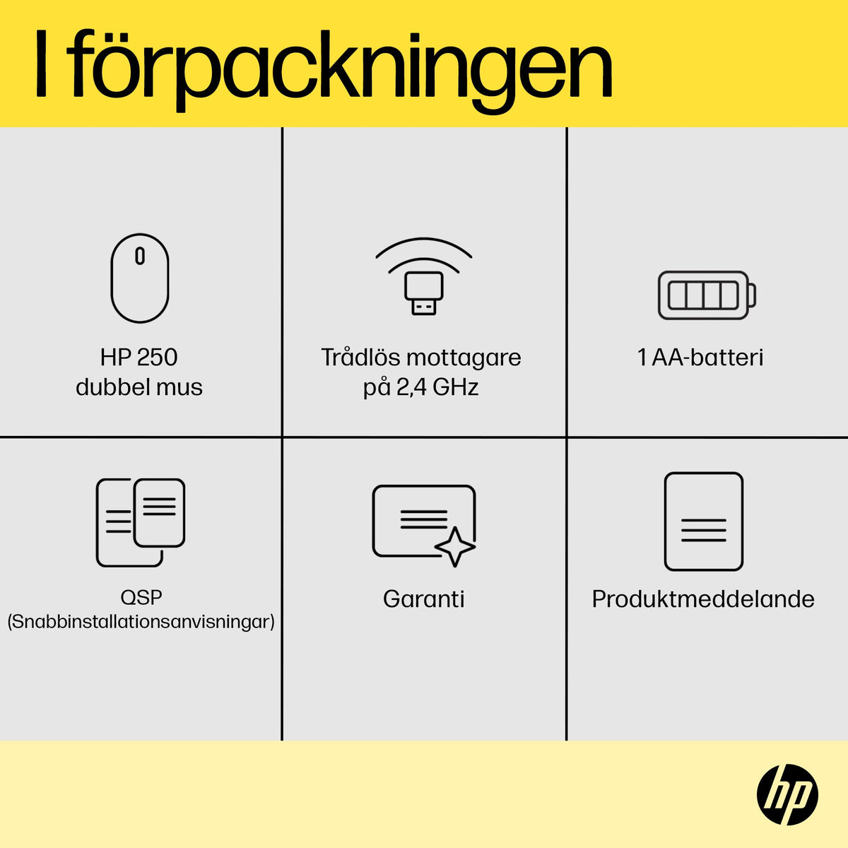 HP 250 dubbel mus