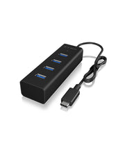 ICY BOX IB-HUB1409-C3 USB 3.2 Gen 1 (3.1 Gen 1) Type-C 5000 Mbit/s Svart