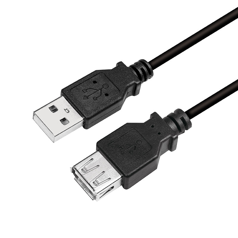 LogiLink CU0010B USB-kablar USB 2.0 2 m USB A 0,48 Gbit/s Svart