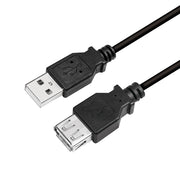 LogiLink CU0010B USB-kablar USB 2.0 2 m USB A 0,48 Gbit/s Svart