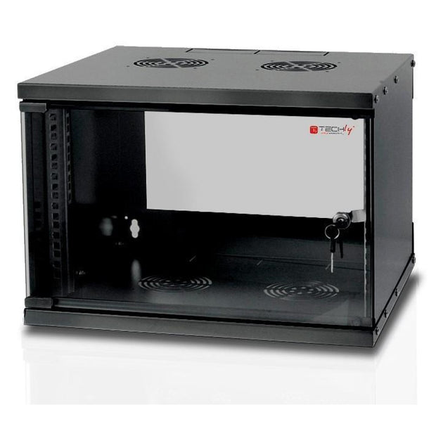 Techly I-CASE EL-1006B32 rack 6U Väggmonterad rack Svart