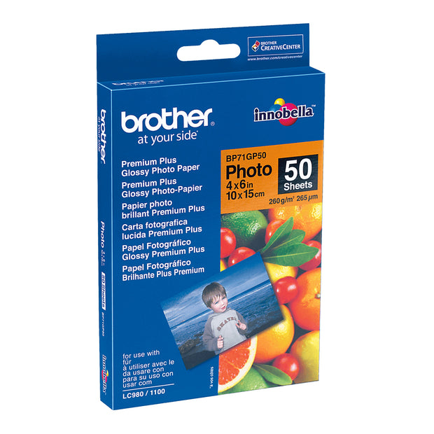 Brother BP-71GP50 Vit fotopapper