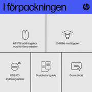 HP 715 laddningsbar mus för flera enheter