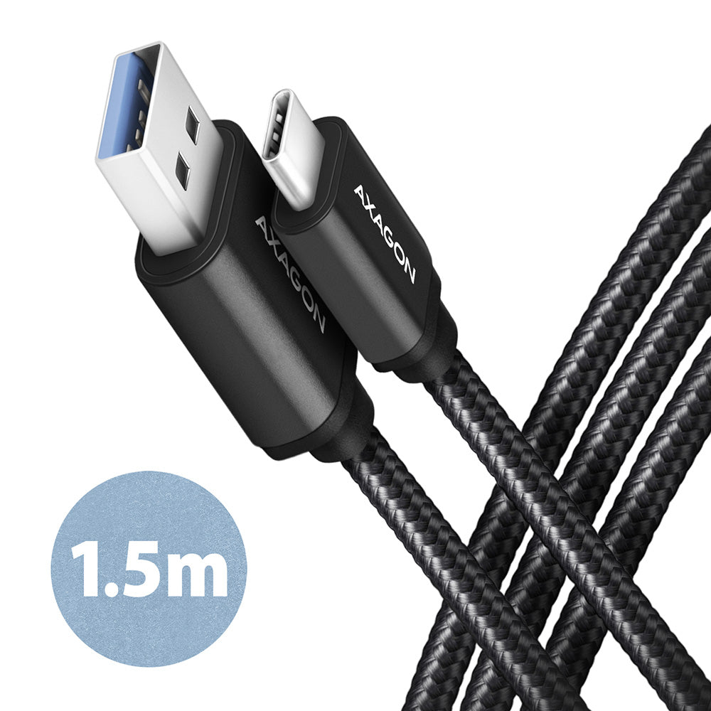 Axagon BUCM3-AM15AB USB-kablar USB 3.2 Gen 1 (3.1 Gen 1) 1,5 m USB C USB A 5 Gbit/s