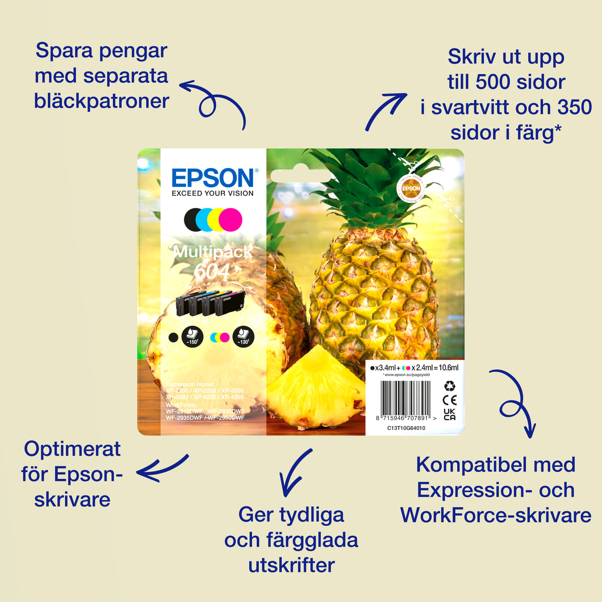 Epson Singlepack Magenta 604 Ink