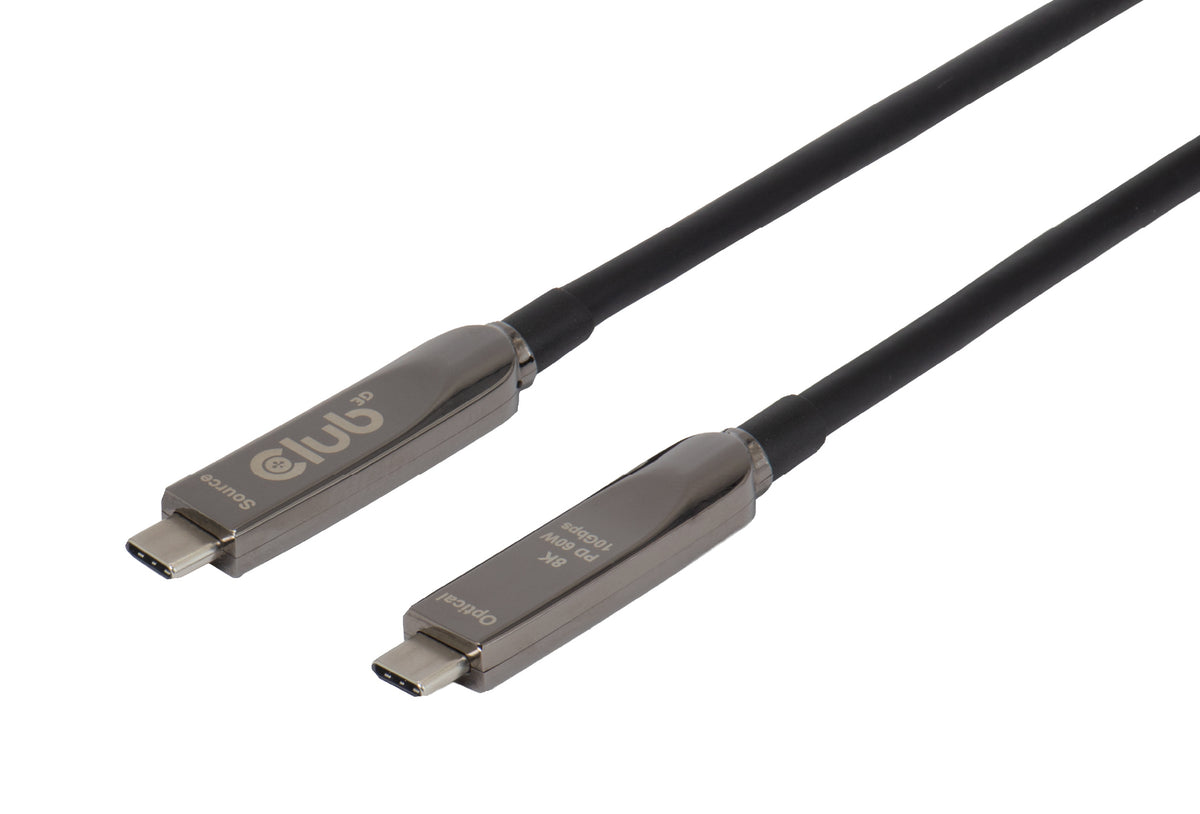 CLUB3D CAC-2580 USB-kablar 15 m USB C 10 Gbit/s 60 W Svart