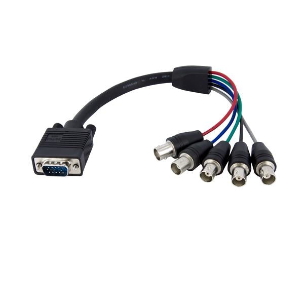 StarTech.com VGABNCMF1 videokabeladapter 0,3 m VGA (D-Sub) 5 x BNC Svart