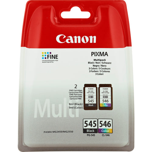 Canon PG-545/CL-546 bläckpatroner Original Standardavkastning Svart
