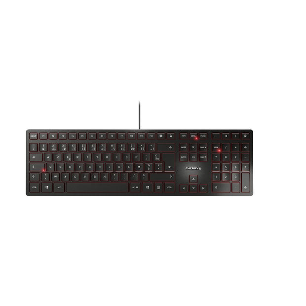 CHERRY KC 6000 Slim tangentbord Universal USB AZERTY Belgiskt Svart