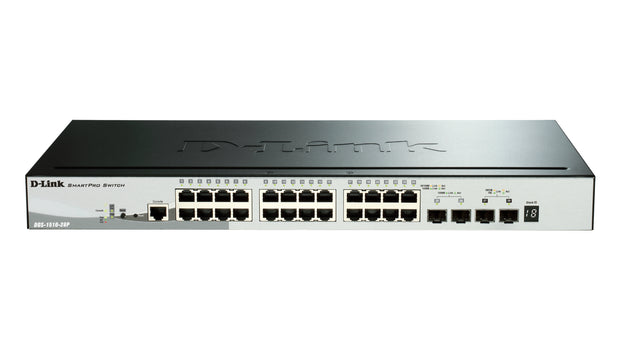 D-Link DGS-1510-28P nätverksswitchar hanterad L3 Gigabit Ethernet (10/100/1000) Strömförsörjning via Ethernet