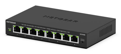 NETGEAR GS308E hanterad L2/L3 Gigabit Ethernet (10/100/1000) Svart