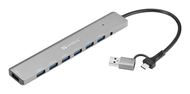 Sandberg 136-66 gränssnittshubbar USB 3.2 Gen 1 (3.1 Gen 1) Type-A + Type-C 5000