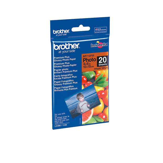 Brother BP-71GP20 Vit fotopapper