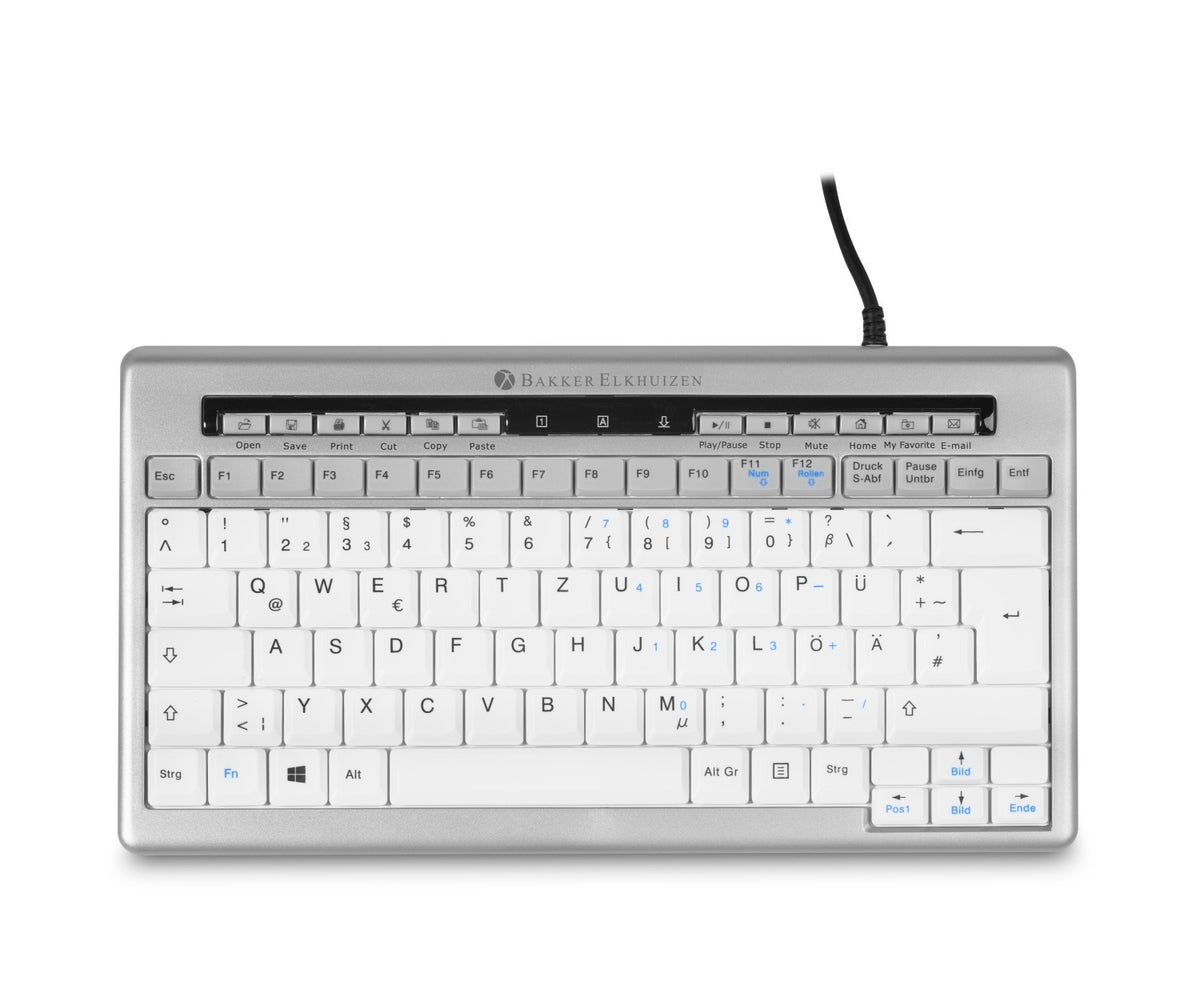 BakkerElkhuizen S-board 840 tangentbord Kontor USB QWERTZ tyska Ljusgrå