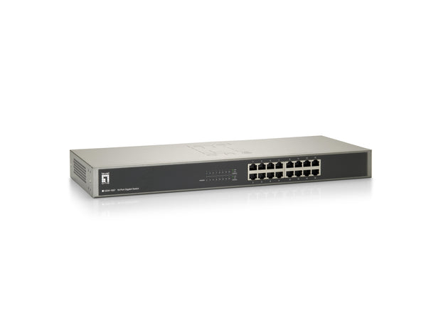 LevelOne GSW-1657 nätverksswitchar Ohanterad Gigabit Ethernet (10/100/1000) Svart