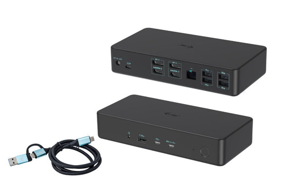 i-tec CADUAL4KDOCKPD2 dockningsstationer för bärbara datorer Kabel USB 3.2 Gen 1 (3.1 Gen 1) Type-C Svart