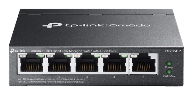 TP-Link Omada ES205GP nätverksswitchar hanterad Gigabit Ethernet (10/100/1000) Strömförsörjning via Ethernet