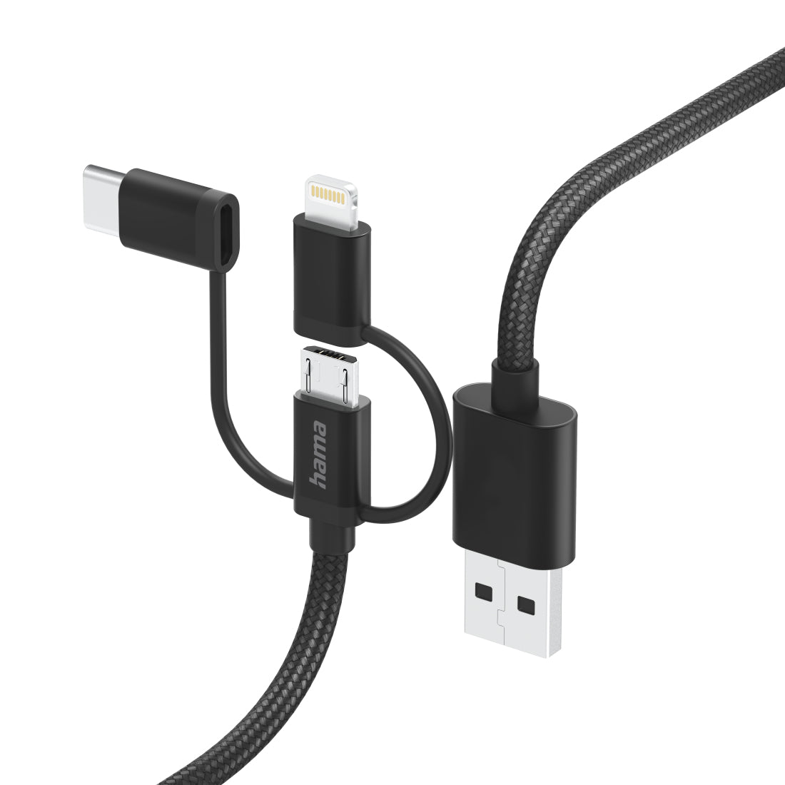 Hama 00201536 USB-kablar USB 2.0 1,5 m USB A USB C 0,48 Gbit/s Svart