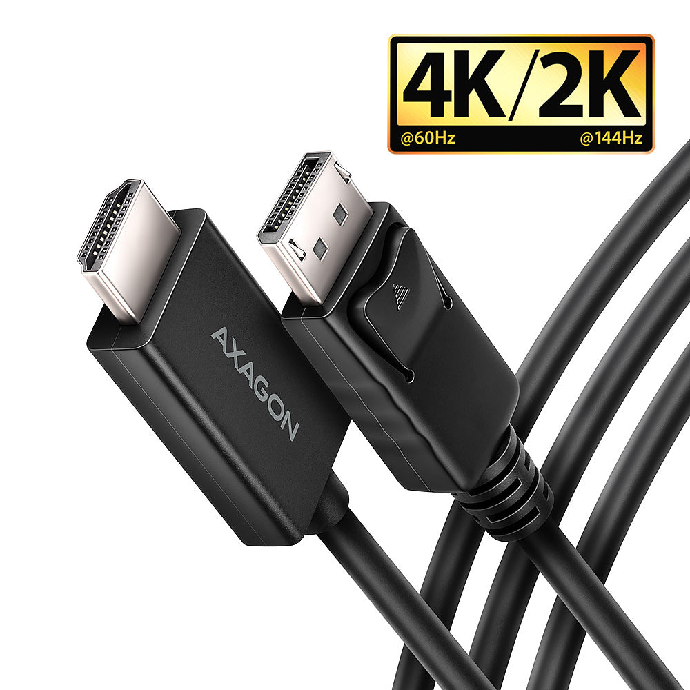 Axagon RVD-HI20C2 videokabeladapter 1,8 m DisplayPort HDMI Svart