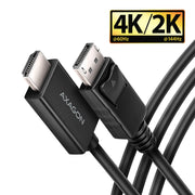 Axagon RVD-HI20C2 videokabeladapter 1,8 m DisplayPort HDMI Svart