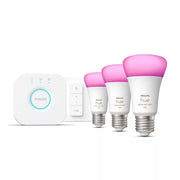 Philips Hue White och Color Ambiance Startpaket: 3 st E27 ljuskällor (1100lm) +