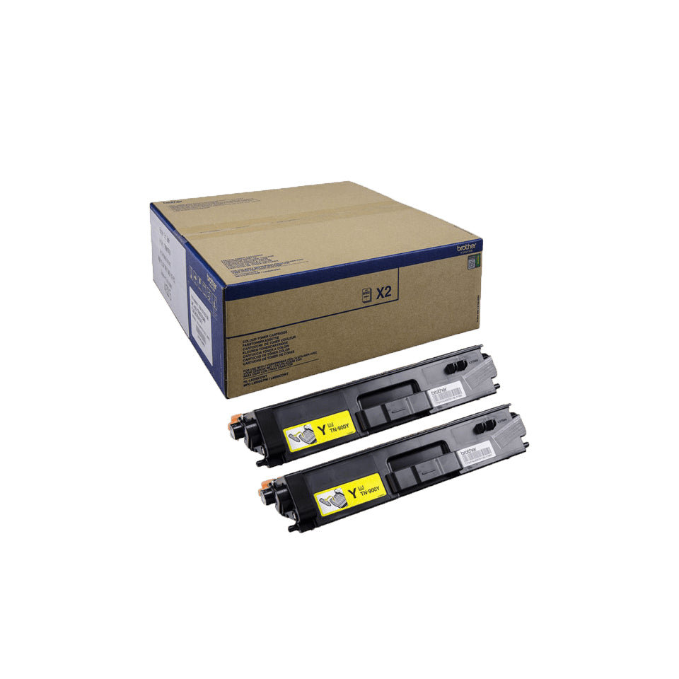Brother TN-900YTWIN Tonerkassett Original Gul