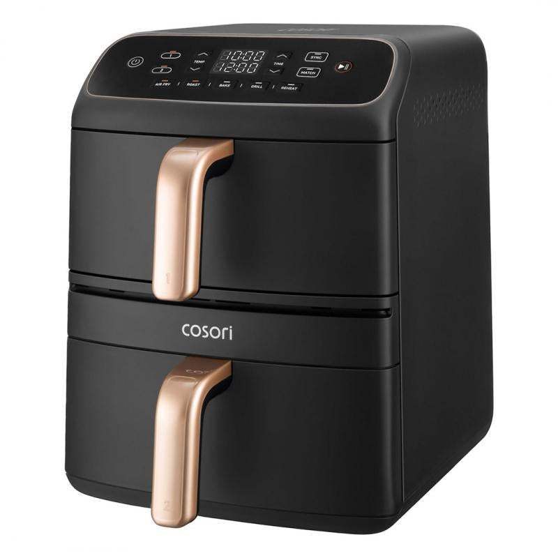 Cosori Turbo Tower Dubbel 8,6 l Fristående 2630 W Varmluftsfritös Svart