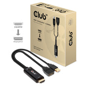 CLUB3D CAC-1331 videokabeladapter 0,25 m HDMI DisplayPort Svart