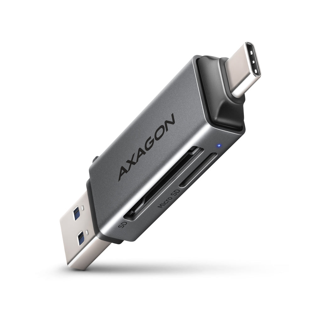 Axagon CRE-DAC USB-C+ USB-A 5 Gbps MINI card reader 2-slot & lun SD/microSD