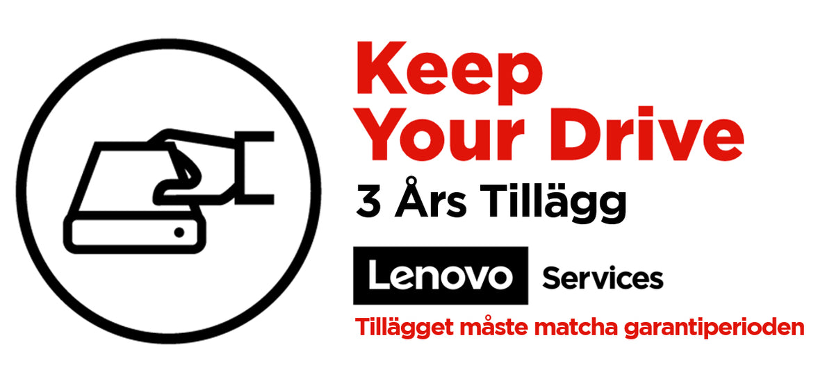 Lenovo 3Y Keep Your Drive 1 licens/-er 3 År supportförlängning
