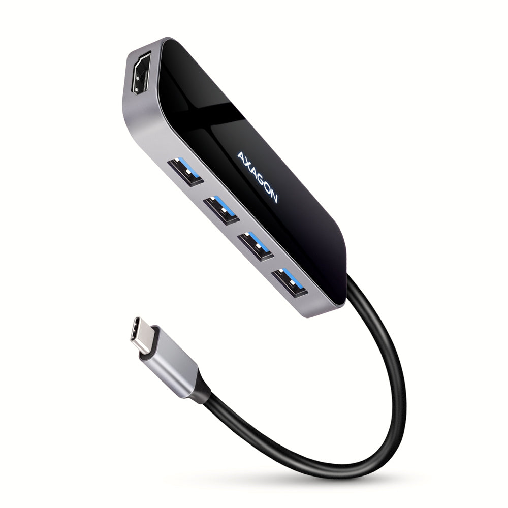 Axagon HMC-6H4A dockningsstationer för bärbara datorer Kabel USB 3.2 Gen 1 (3.1 Gen