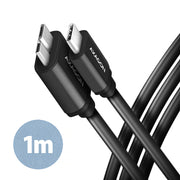 Axagon BUMM3-CM10AB USB-kablar USB 3.2 Gen 1 (3.1 Gen 1) 1 m Micro-USB B USB C 5