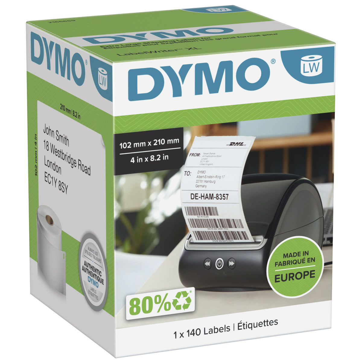 DYMO LabelWriter-originaletiketter för DHL-frakt