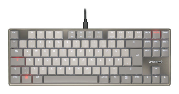 CHERRY KC 500 MX LP TKL tangentbord Hem / Kontor USB QWERTZ tyska Grå
