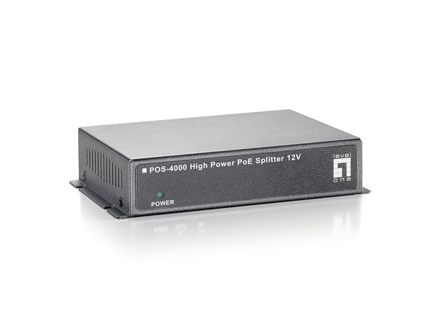 LevelOne POS-4000 nätverksdelare Strömförsörjning via Ethernet (PoE) stöd Grå