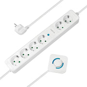 LogiLink LPS271 förlängningssladdar 1,5 m 6 AC-utgångar inomhus Vit