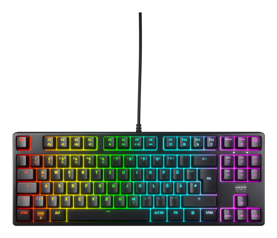 CHERRY K4V2 TKL tangentbord Spela USB QWERTZ tyska Svart